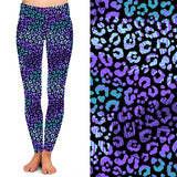ONE SIZE PURPLE LEOPARD LEGGINGS