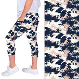ONE SIZE PATTERNED CAPRIS WITH POCKETS