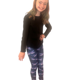 TODDLER WEARING DRAGONFLY LEGGINGS
