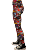 WOMAN WEARING BEATLES LEGGINGS