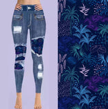 REGULAR BLUE FOREST JEGGINGS