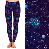 EXTRA CURVY GALAXY YOGA BAND LEGGINGS