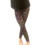 GIRL WEARING COLOURFUL LEGGINGS