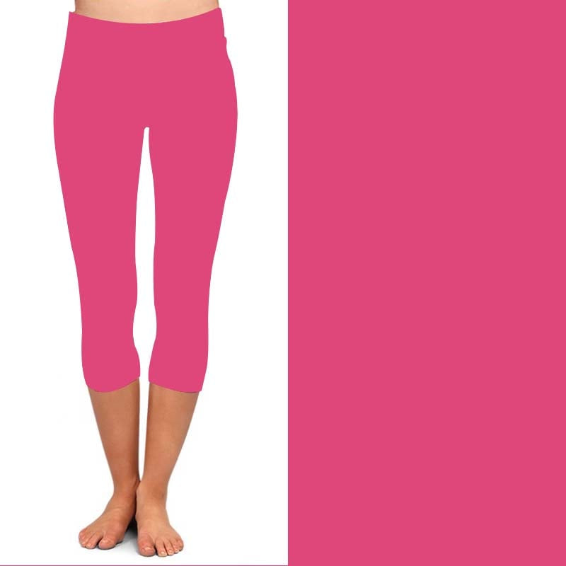 PLUS SIZE PINK YOGA BAND LEGGING CAPRIS