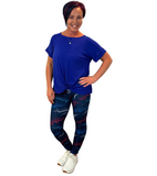 WOMAN WEARING REGULAR GALAXY LEGGINGS