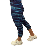 CURVY BLUE AND PURPLE LEGGING CAPRIS