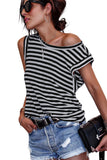 WOMAN WEARING OFF THE SHOULDER BLACK SHIRT