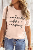 WOMAN WEARING A CAMPING SHIRT