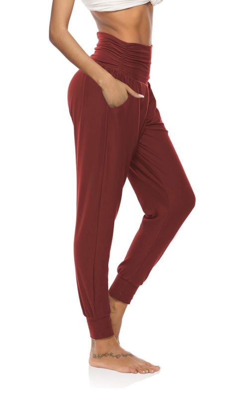 REGULAR BURGUNDY YOGA JOGGERS – Luv 21 Leggings & Apparel Inc.