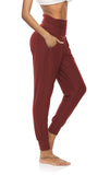 3X-5X BURGUNDY YOGA JOGGERS