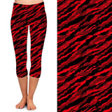 EXTRA PLUS SIZE RED CAMOUFLAGE LEGGING CAPRIS