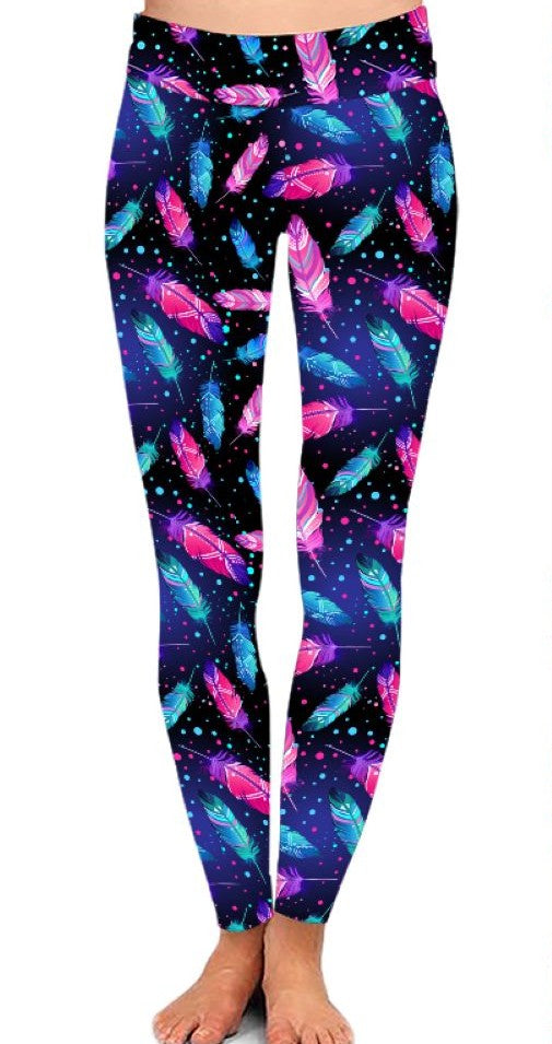 10-14 FLOATING FEATHERS – Luv 21 Leggings Apparel