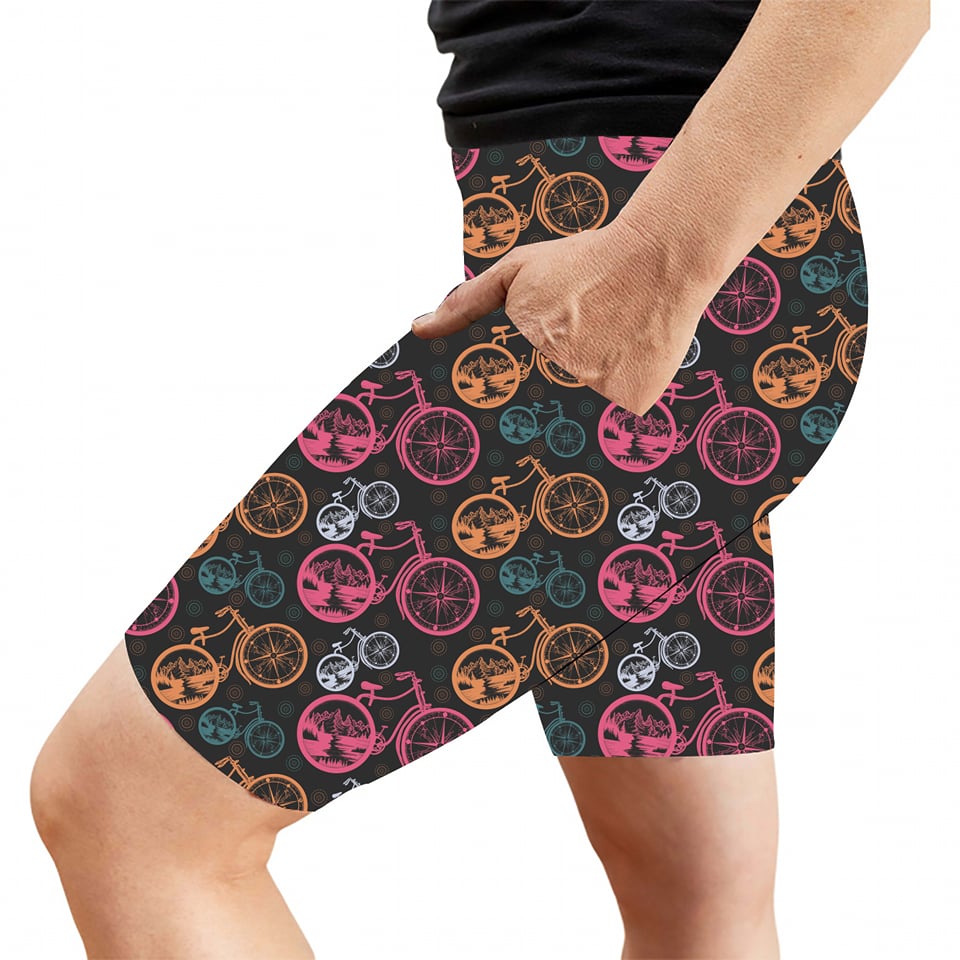 ONE SIZE BIKE SHORTS WITH BICYCLES