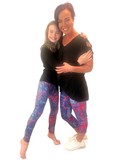 MOMMY AND ME BLUE AND PINK TIE-DYE LEGGINGS