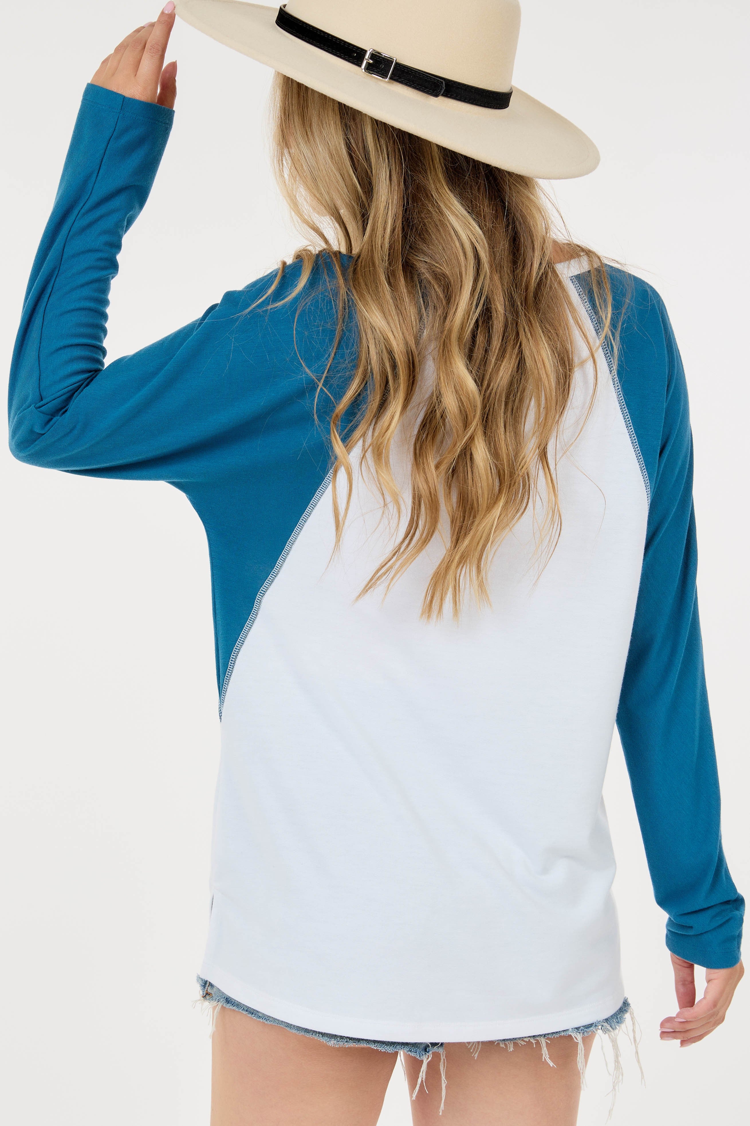 THE PATRICIA (WHITE/TEAL) - XL ONLY