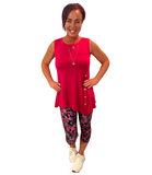 WOMAN WEARING ONE SIZE PINK CAMO LEGGING CAPRIS