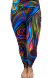 Woman wearing one size artistic leggings