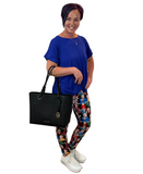 WOMAN WEARING BETTY WHITE LEGGINGS