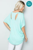 WOMAN WEARING LIGHT BLUE SHORT SLEEVE SHIRT