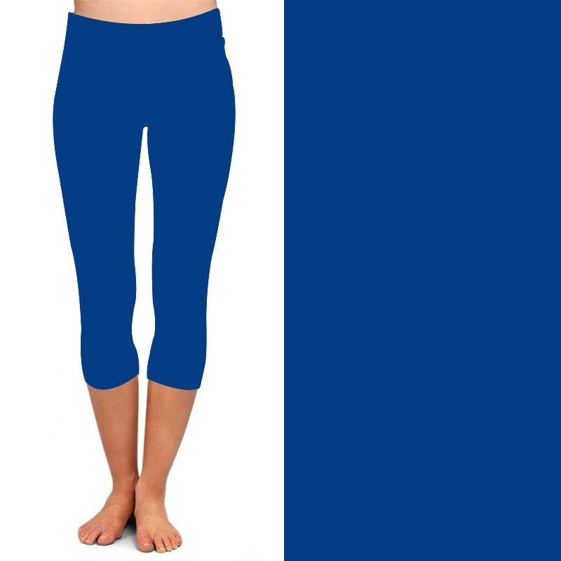 PLUS SIZE ROYAL BLUE YOGA BAND LEGGING CAPRIS – Luv 21 Leggings
