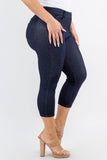 NAVY JEGGING CAPRIS WITH POCKETS