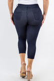 NAVY JEGGING CAPRIS WITH POCKETS