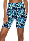 ONE SIZE PATTERNED BIKE SHORTS WITH POCKETS