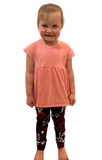 Toddler wearing girl power leggings