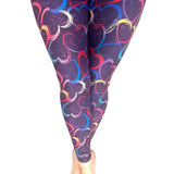 WOMAN WEARING EXTRA PLUS VALENTINES DAY LEGGINGS