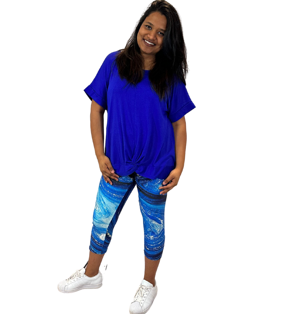 Blue galaxy leggings online