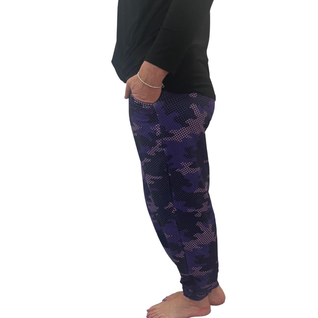 Plus size on sale purple camo pants