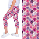 ONE SIZE PATTERNED CAPRIS WITH POCKETS