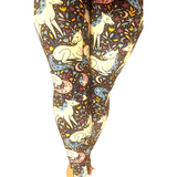 WOMAN WEARING ONE SIZE UNICORN LEGGINGS