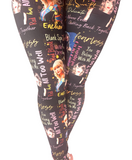 WOMAN WEARING PLUS SIZE TAYLOR SWIFT LEGGINGS